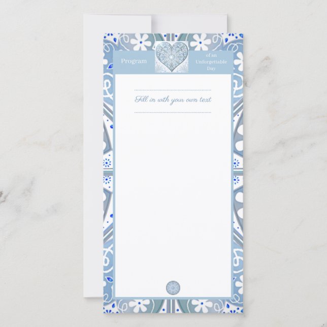 Carte Céramique Lace Bleu clair (Devant)