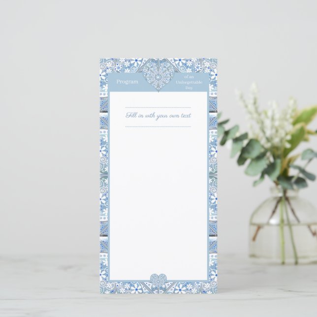 Carte Céramique Lace Bleu clair (Debout devant)