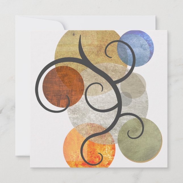 Carte Cercles à motifs contemporains (Devant)