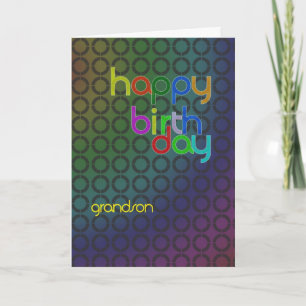 Carte Cercles d'anniversaire pour Grandson