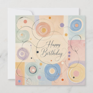 Carte Cercles et Tourbillons Abstraits Modernes au Paste