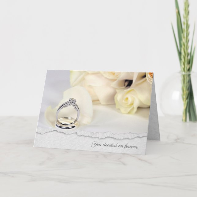 Carte Cercles mariages sur Rose Petal Félicitations (Devant)