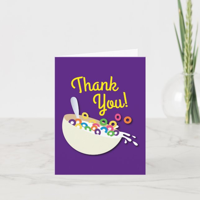Carte Cereal Bowl Enfants Slepover Anniversaire fête mig (Devant)