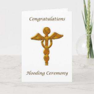 Carte Cérémonie de la captation Symbole Médicale d'or Fé