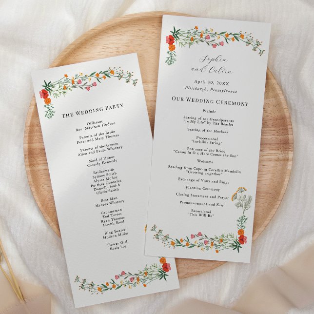 Carte Cérémonie de mariage de jardin secret (Créateur téléchargé)