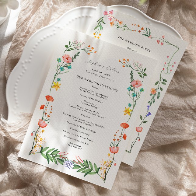 Carte Cérémonie de mariage de jardin secret (Créateur téléchargé)