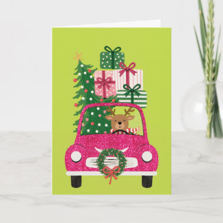 Carte Cerf de Noël