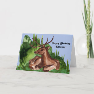 Carte Cerf en nature pour sportif