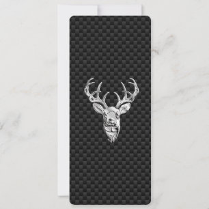 Carte Cerf Symbolique en argent sur impression en fibre 