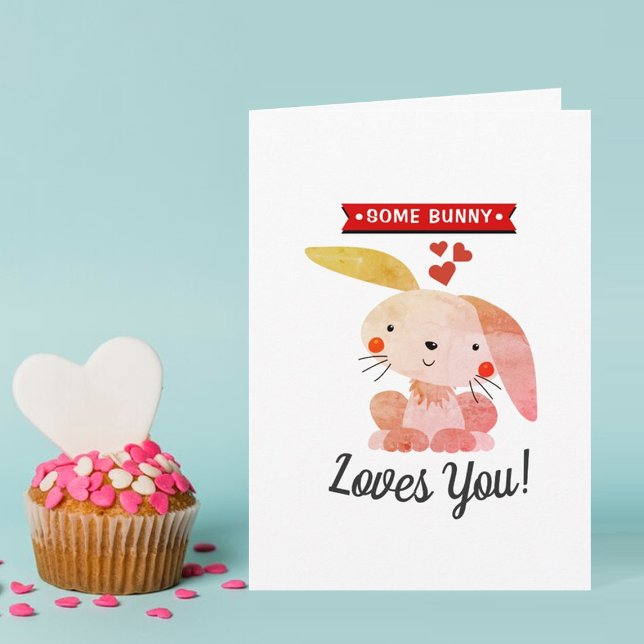 Carte Certains Bunny t'aime Drôle Whimsy Saint-Valentin (Créateur téléchargé)