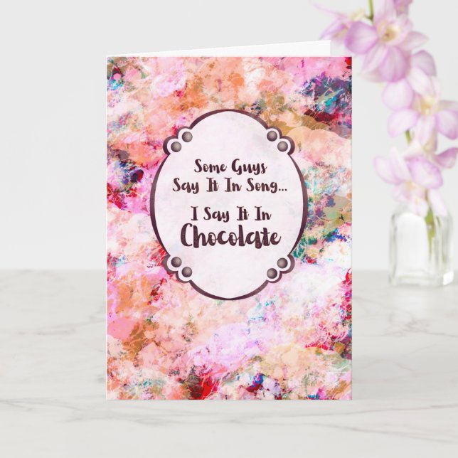Carte Certains gars le disent en chanson – Moi, je le di (Orchidée)