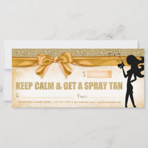 Carte Certificat cadeau 311 Spray Tan Fashionista