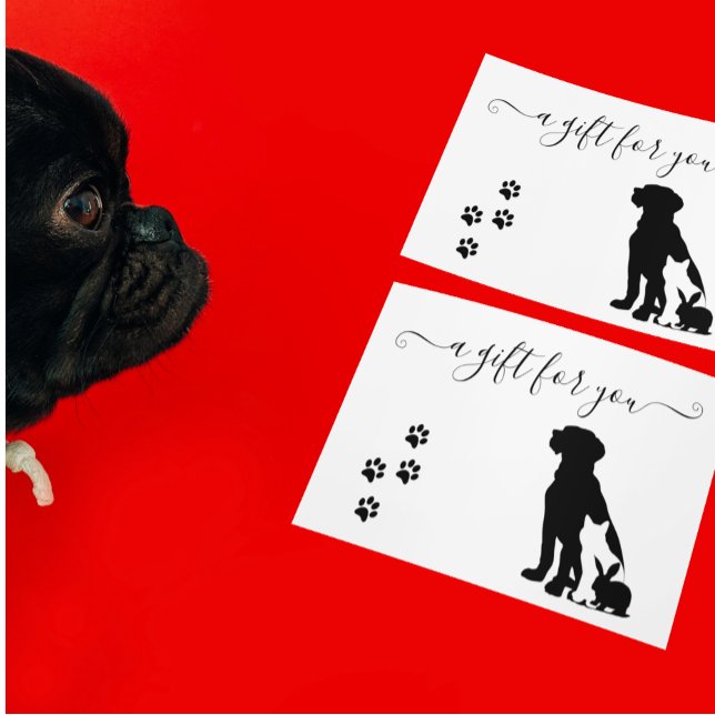 Carte Certificat cadeau Animaux de compagnie Embarquemen (Créateur téléchargé)