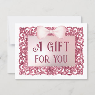 Carte Certificat cadeau arc cadre parties scintillant ro