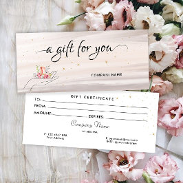 Carte Certificat cadeau aux bougies florales