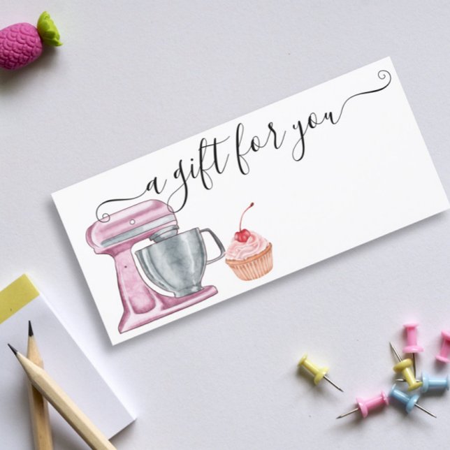 Carte Certificat cadeau Baking Boulangerie Cup Cake (Créateur téléchargé)