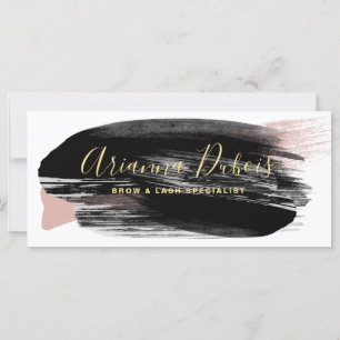 Carte Certificat cadeau Black Blush Gold Watercolor