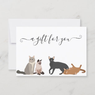 Carte Certificat cadeau Chats Animaux de compagnie