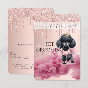 Carte Certificat cadeau Chien Grooming Animaux Animaux d