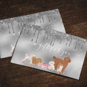 Carte Certificat cadeau Chien Grooming Animaux Animaux d