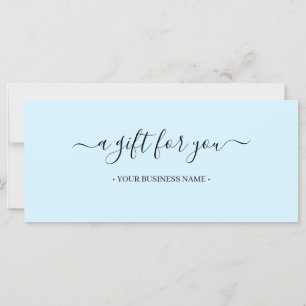 Carte Certificat cadeau commercial minimum de script