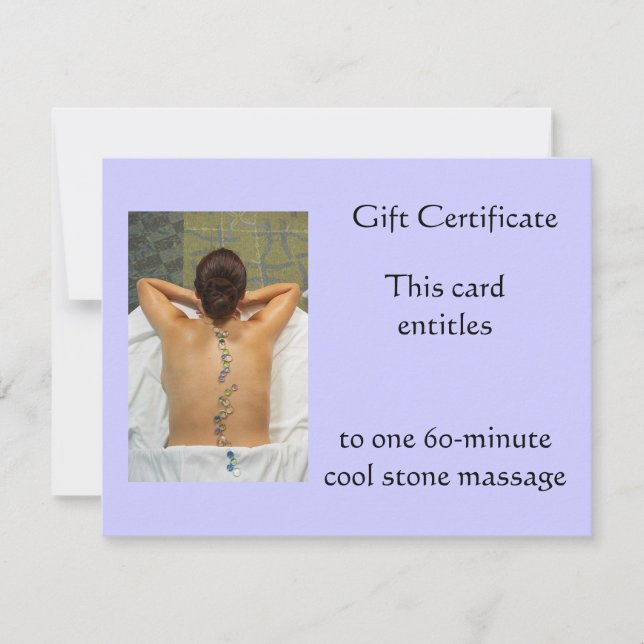 Carte Certificat cadeau cool Stone (Devant)