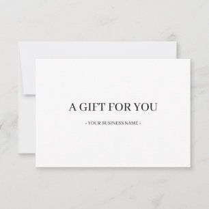 Carte Certificat cadeau Customisé minimal