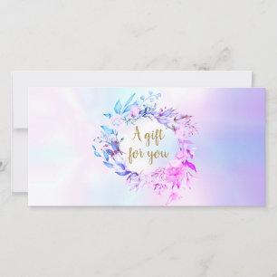 Carte Certificat-cadeau d'affaires de Rose Garland Scrip