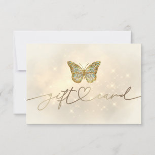 Carte certificat cadeau de design papillon