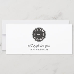 Carte Certificat cadeau de fidélité aux clients du logo 