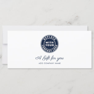 Carte Certificat cadeau de fidélité du client du logo de