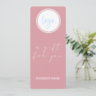 CARTE CERTIFICAT CADEAU DE LOGO DE LOGO DE ROSE BLANC