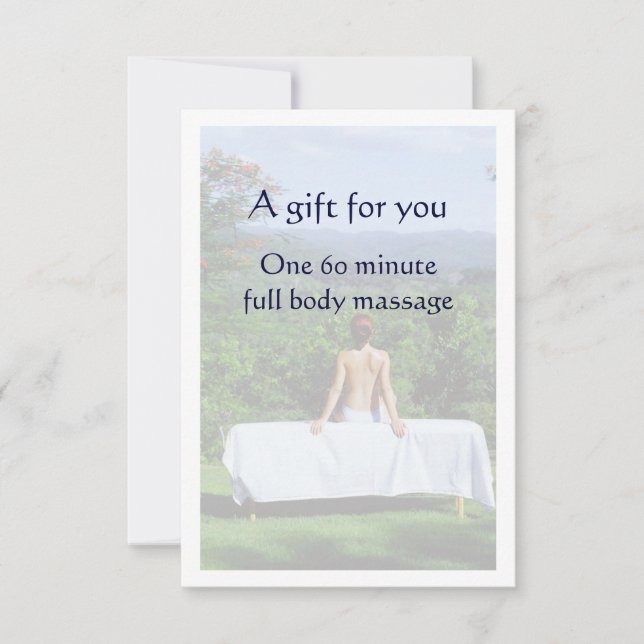 Carte Certificat cadeau de massage (Devant)