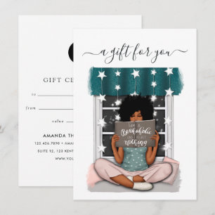 Carte Certificat cadeau de Noël de l'amoureux du livre