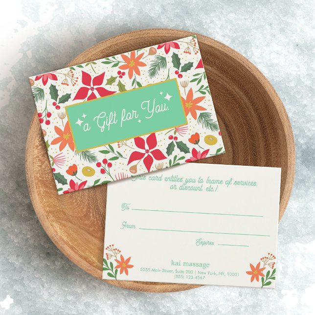 Carte Certificat cadeau de Noël rétro (Créateur téléchargé)