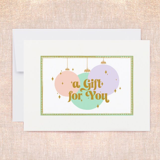 Carte Certificat cadeau de Noël rétro (Créateur téléchargé)