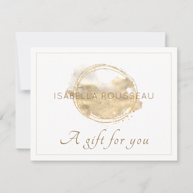Carte Certificat cadeau de Parties scintillant d'encre d (Devant)