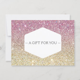 Carte Certificat cadeau de PARTIES SCINTILLANT OMBRE PIN
