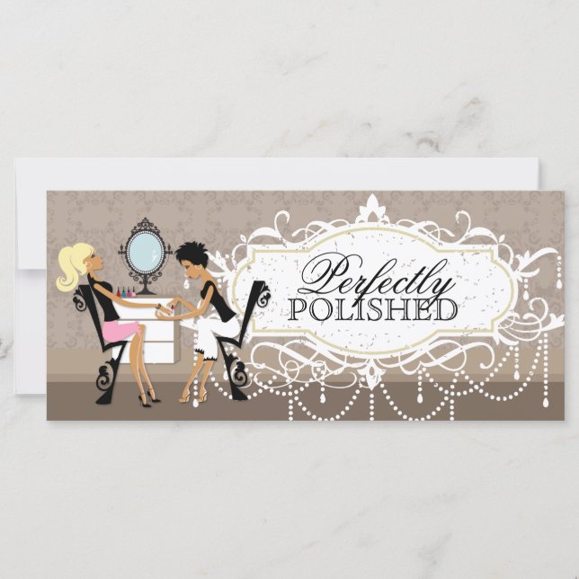 Carte Certificat cadeau de salon à ongles (Devant)