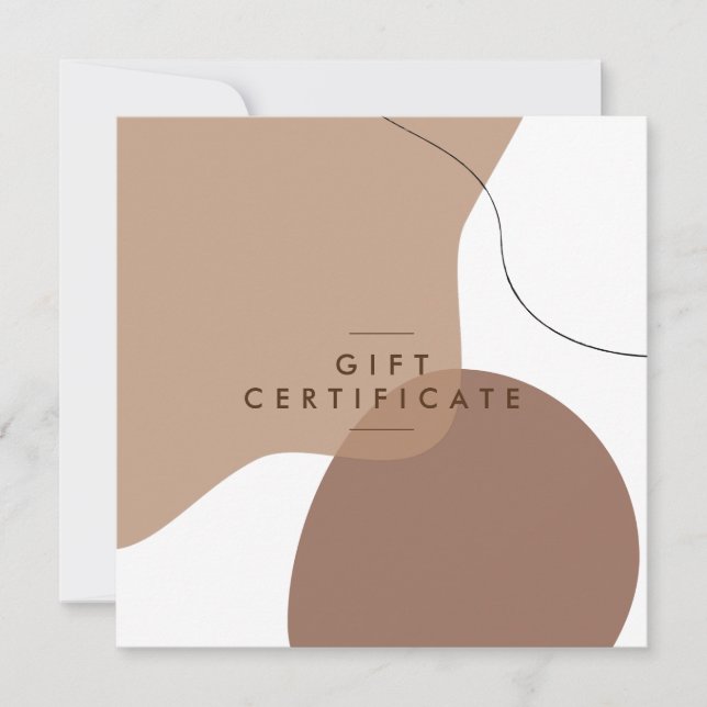 Carte Certificat cadeau de salon de Formes biologiques m (Devant)