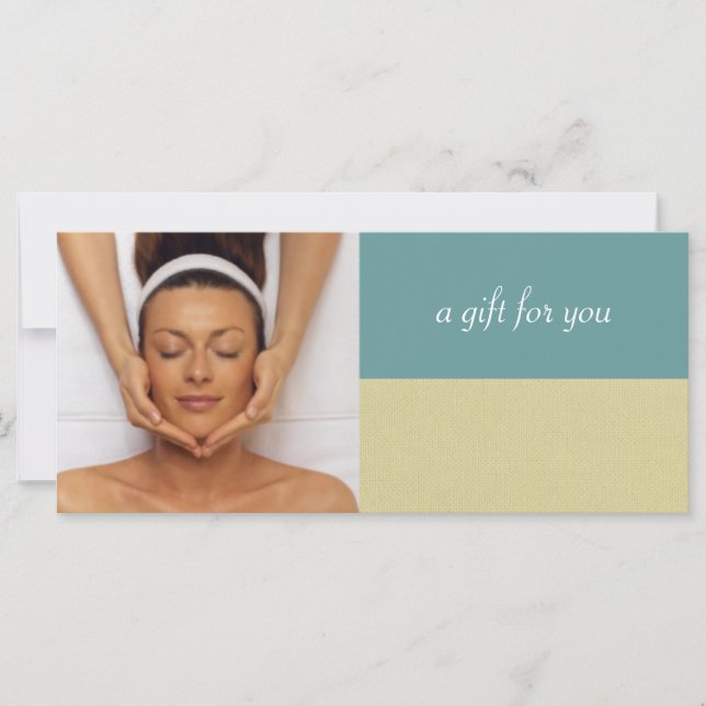 Carte Certificat-cadeau de Spa de jour ou de massothérap (Devant)