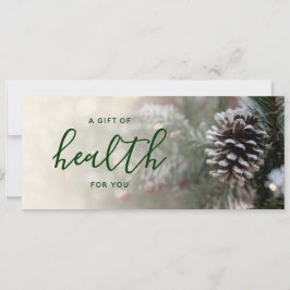 Carte Certificat cadeau de vacances pour l'arbre d'hiver