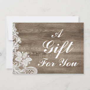 Carte Certificat Cadeau Dentelle Vintage Sur Grange Rust
