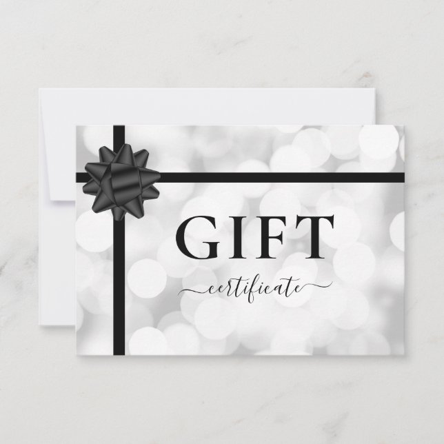 Carte CERTIFICAT CADEAU D'ENTREPRISE | Bow | Parties sci (Devant)
