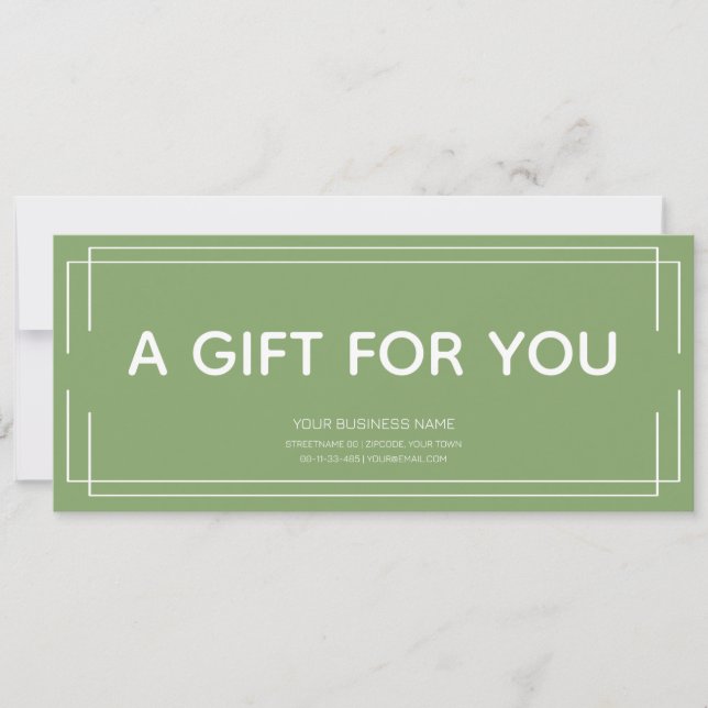 Carte certificat cadeau d'entreprise du logo blanc de ba (Devant)