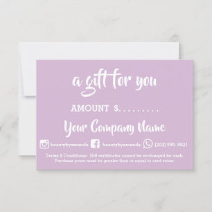 Carte Certificat cadeau d'entreprise en ligne Magasin La