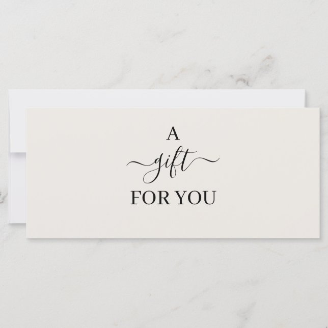Carte Certificat cadeau d'entreprise minimal simple (Devant)
