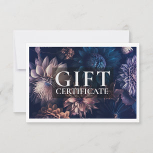 Carte CERTIFICAT CADEAU D'ENTREPRISE   Moderne   Floral 