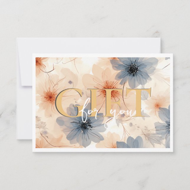 Carte CERTIFICAT CADEAU D'ENTREPRISE | Moderne | Floral  (Devant)