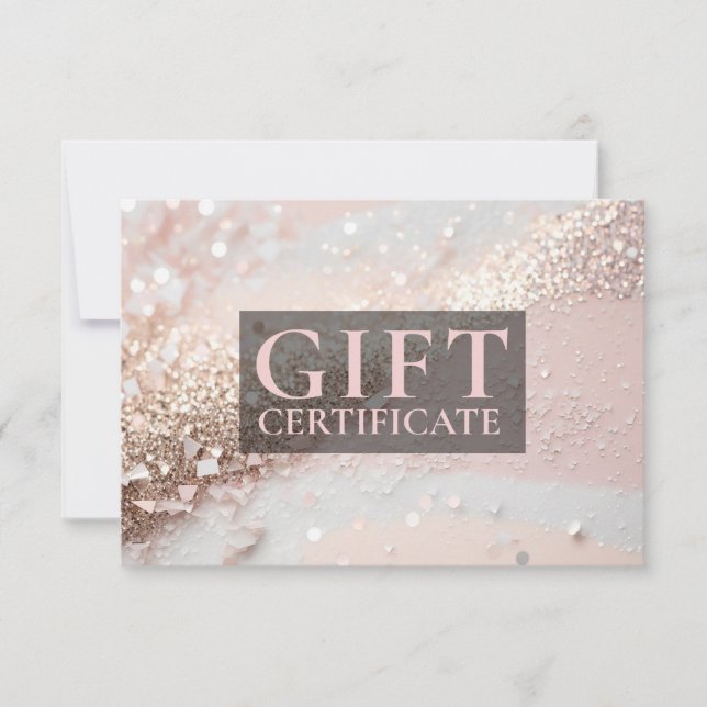 Carte CERTIFICAT CADEAU D'ENTREPRISE | Moderne | PARTIES (Devant)